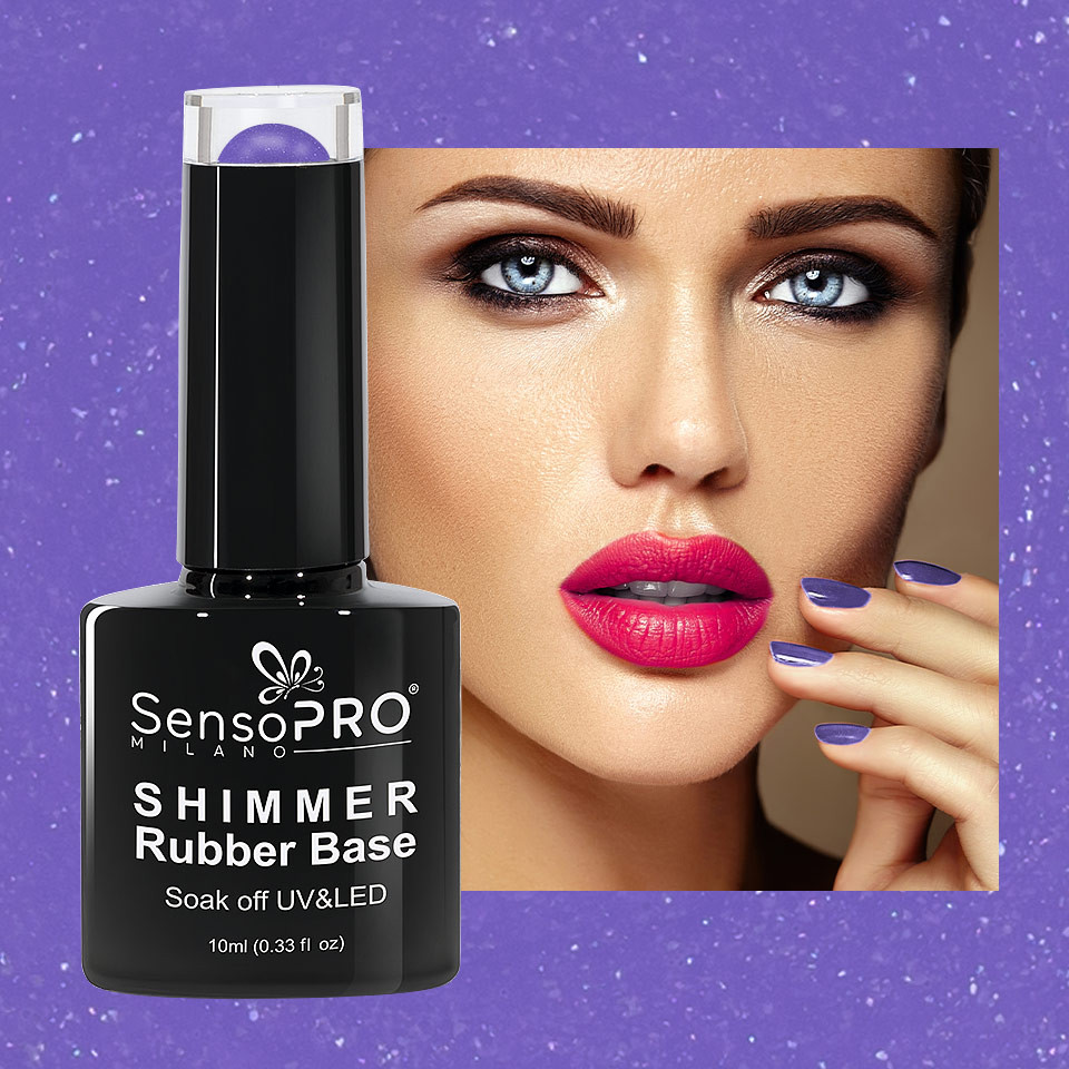 Shimmer Rubber Base SensoPRO Milano - #08 Lavender Shimmer White, 10ml - 1 | YEO