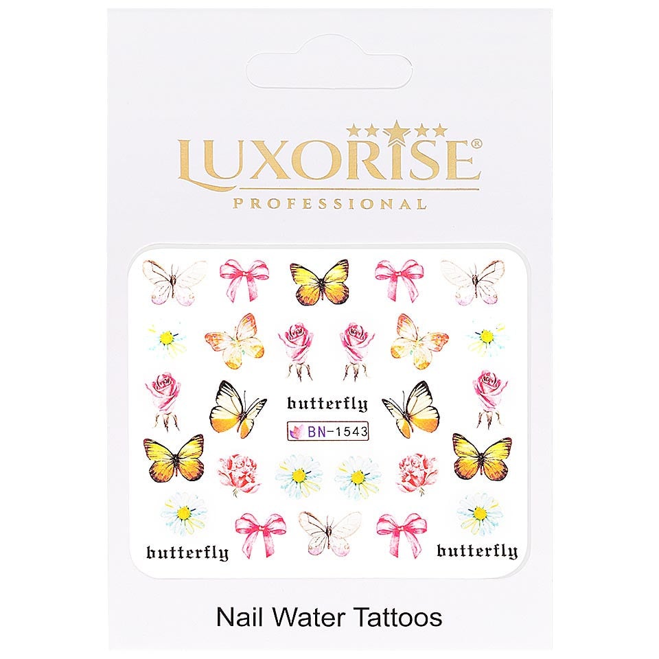 Tatuaj unghii LUXORISE, Butterfly BN-1543 - 1 | YEO