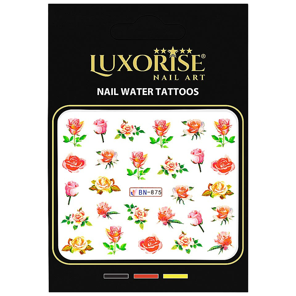 Tatuaj Unghii LUXORISE Flower Rose, BN-875 - 1 | YEO