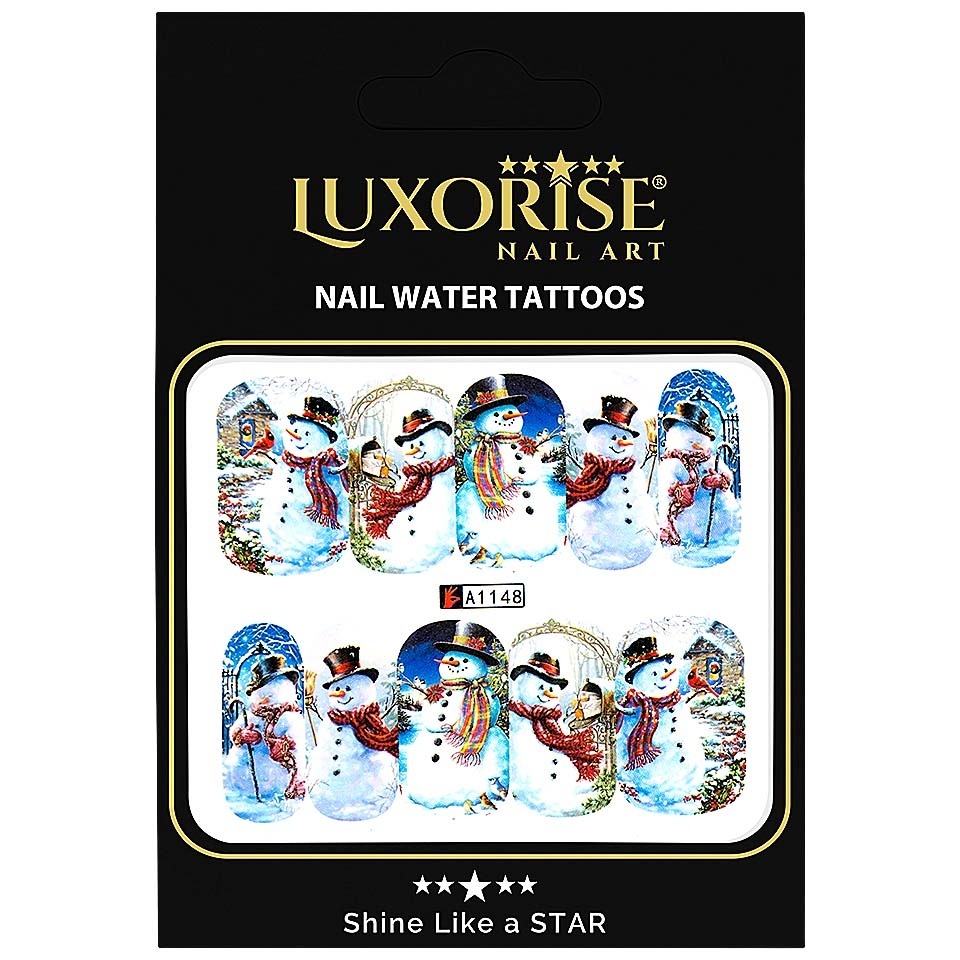Tatuaj Unghii LUXORISE Snowmen Hug, A1148 - 2 | YEO