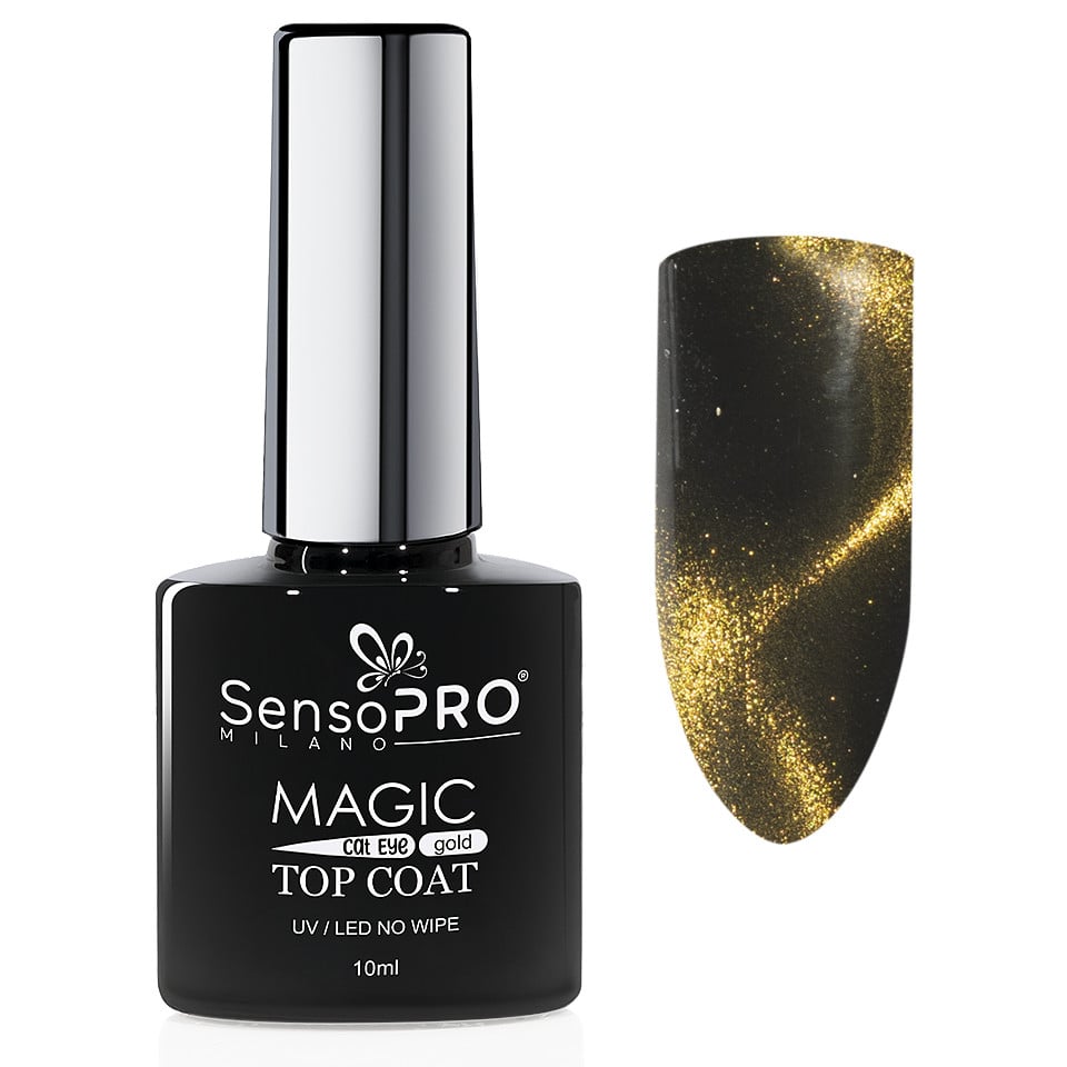 Top Coat Cat Eye SensoPRO Milano 10ml, Gold