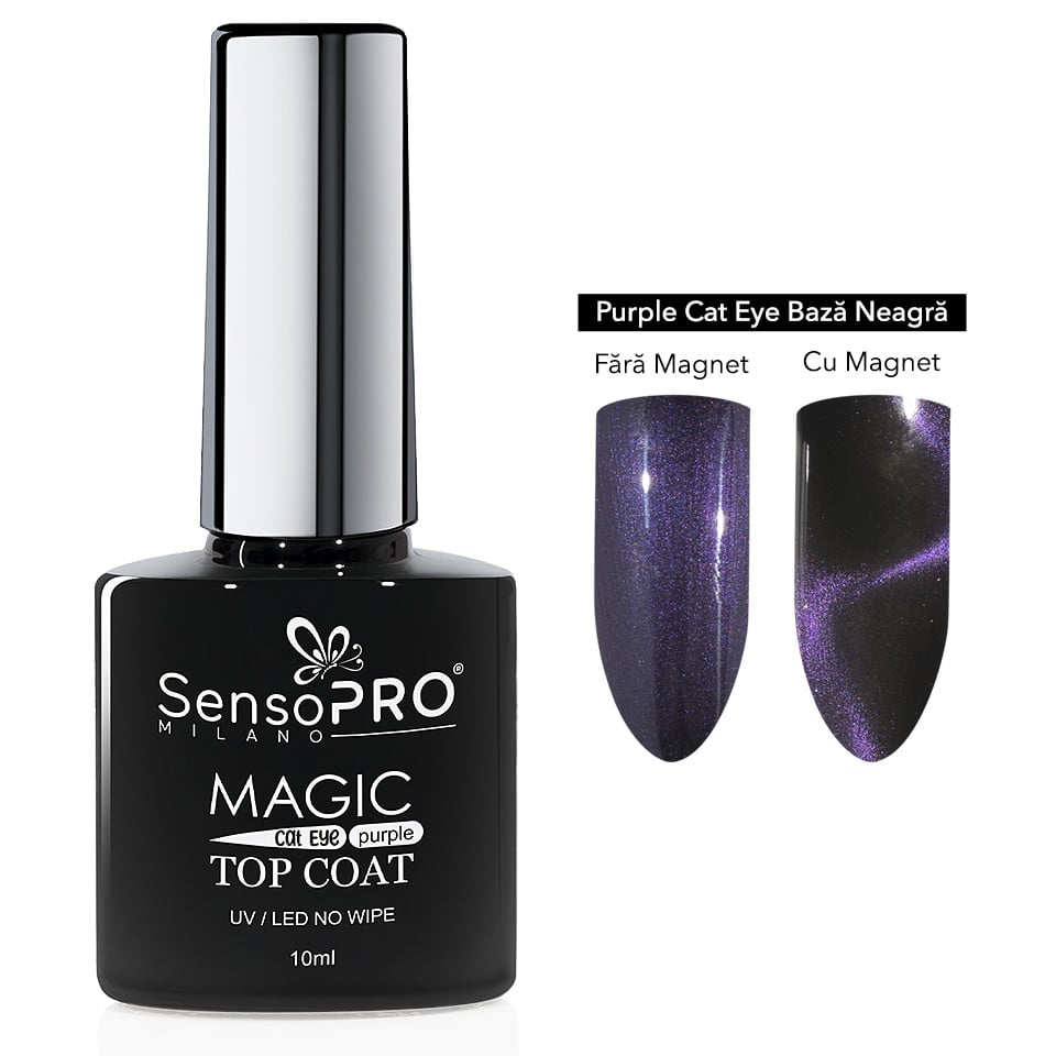 Top Coat Cat Eye SensoPRO Milano 10ml, Purple - 1 | YEO