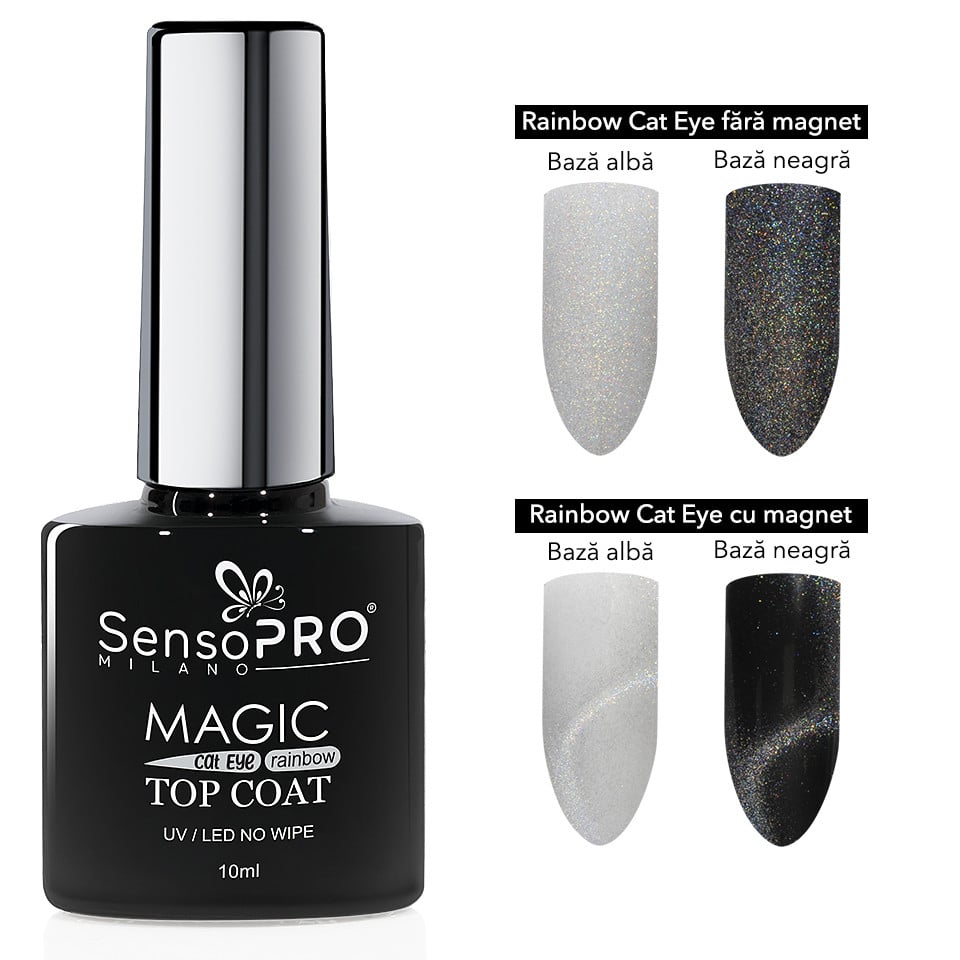 Top Coat Cat Eye SensoPRO Milano 10ml, Rainbow - 2 | YEO