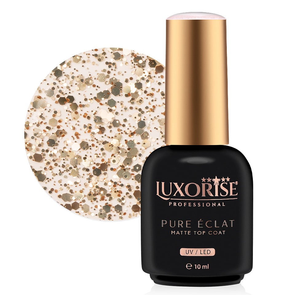 Top Coat LUXORISE - Pure Eclat Matte, Gold 10ml