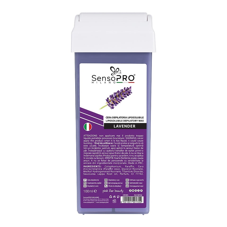 Ceara Epilat Unica Folosinta SensoPRO Milano, Rezerva Lavender 100ml