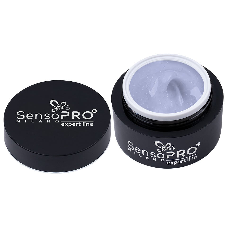 Gel Constructie Unghii Expert Line SensoPRO Milano - Shimmer Blue 15ml - 1 | YEO