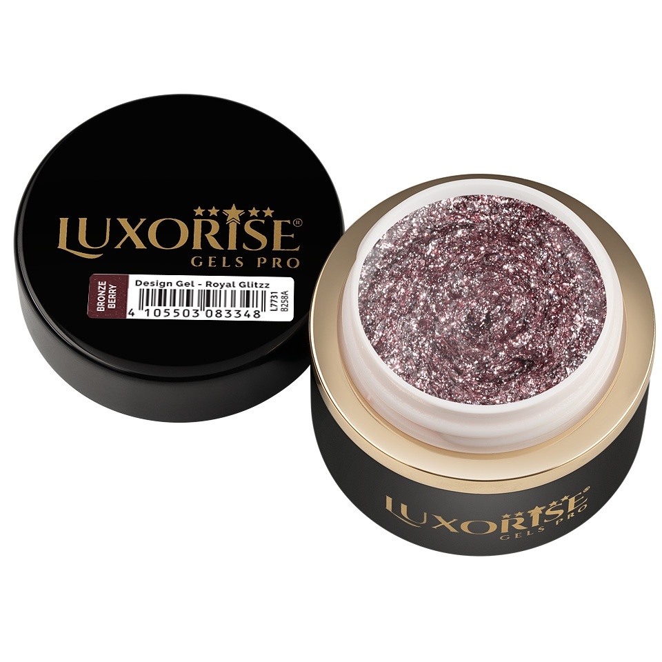 Gel Design 3D LUXORISE - Royal Glitz, Bronze Berry 5ml - 1 | YEO