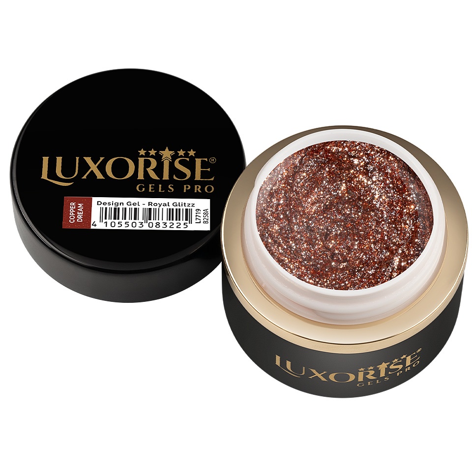 Gel Design 3D LUXORISE - Royal Glitz, Copper Dream 5ml - 1 | YEO