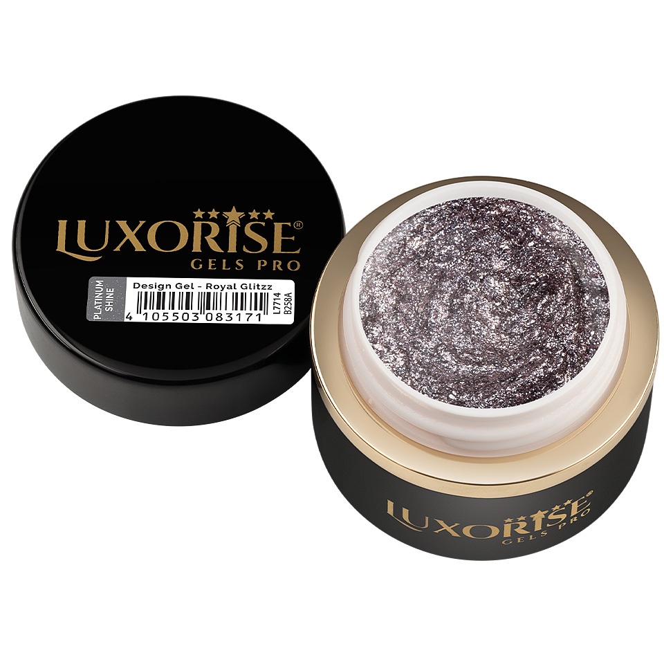 Gel Design 3D LUXORISE - Royal Glitz, Platinum Shine 5ml - 1 | YEO