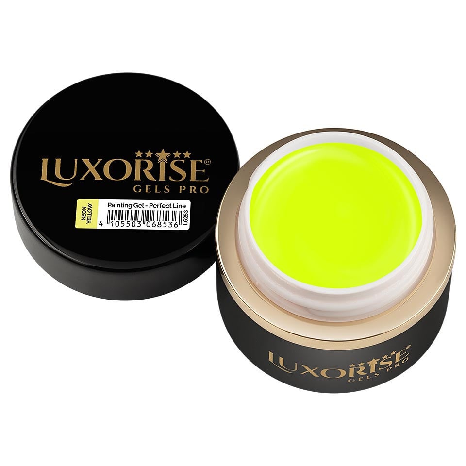 Gel Pictura Unghii LUXORISE Perfect Line - Neon Yellow, 5ml - 2 | YEO