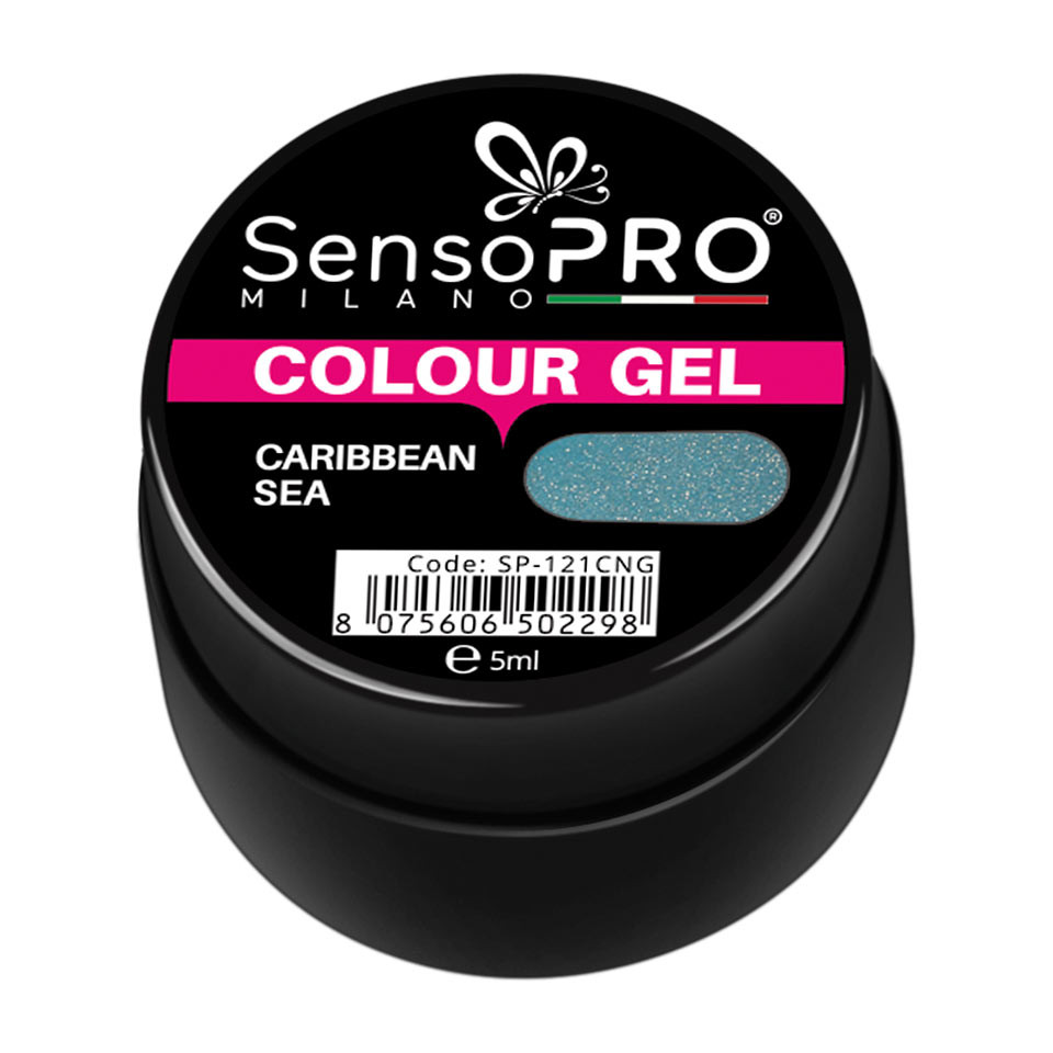 Gel UV Colorat Caribbean Sea 5ml, SensoPRO Milano - 1 | YEO