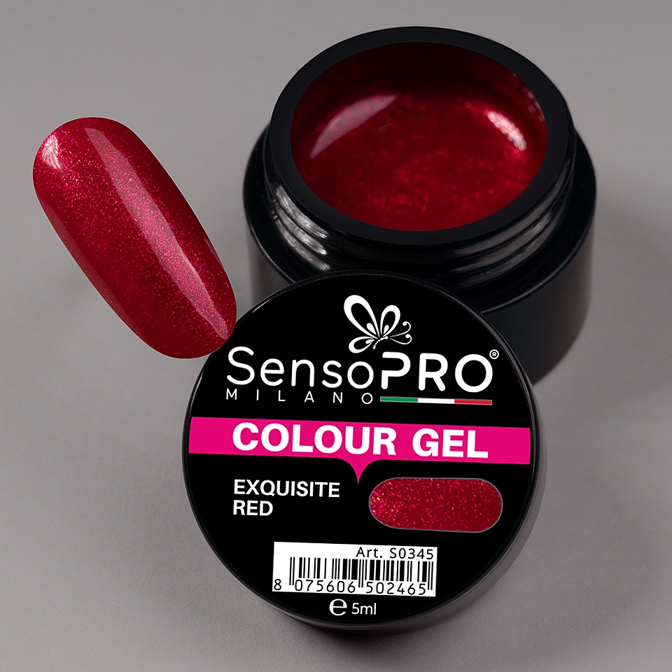 Gel UV Colorat Exquisite Red 5ml, SensoPRO Milano - 3 | YEO