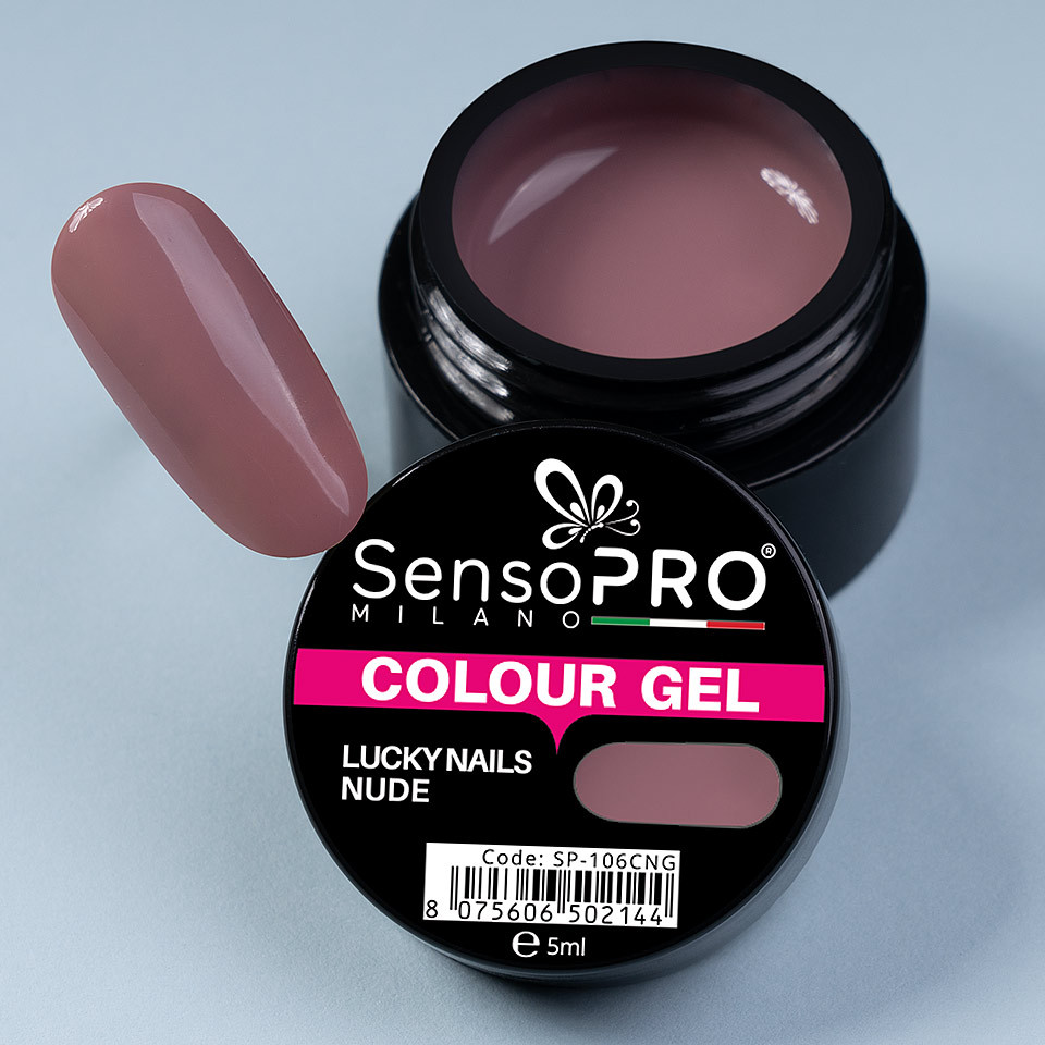 Gel UV Colorat Lucky Nails Nude, SensoPRO Milano - 3 | YEO