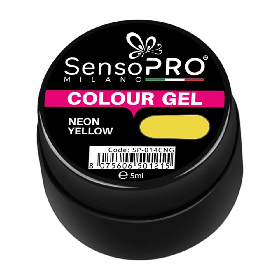 Gel UV Colorat Neon Yellow 5ml, SensoPRO Milano - 1 | YEO