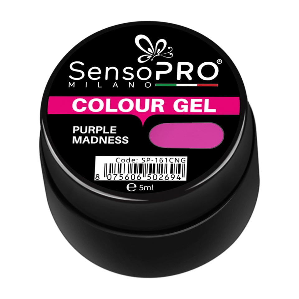 Gel UV Colorat Purple Madness 5ml, SensoPRO Milano - 1 | YEO