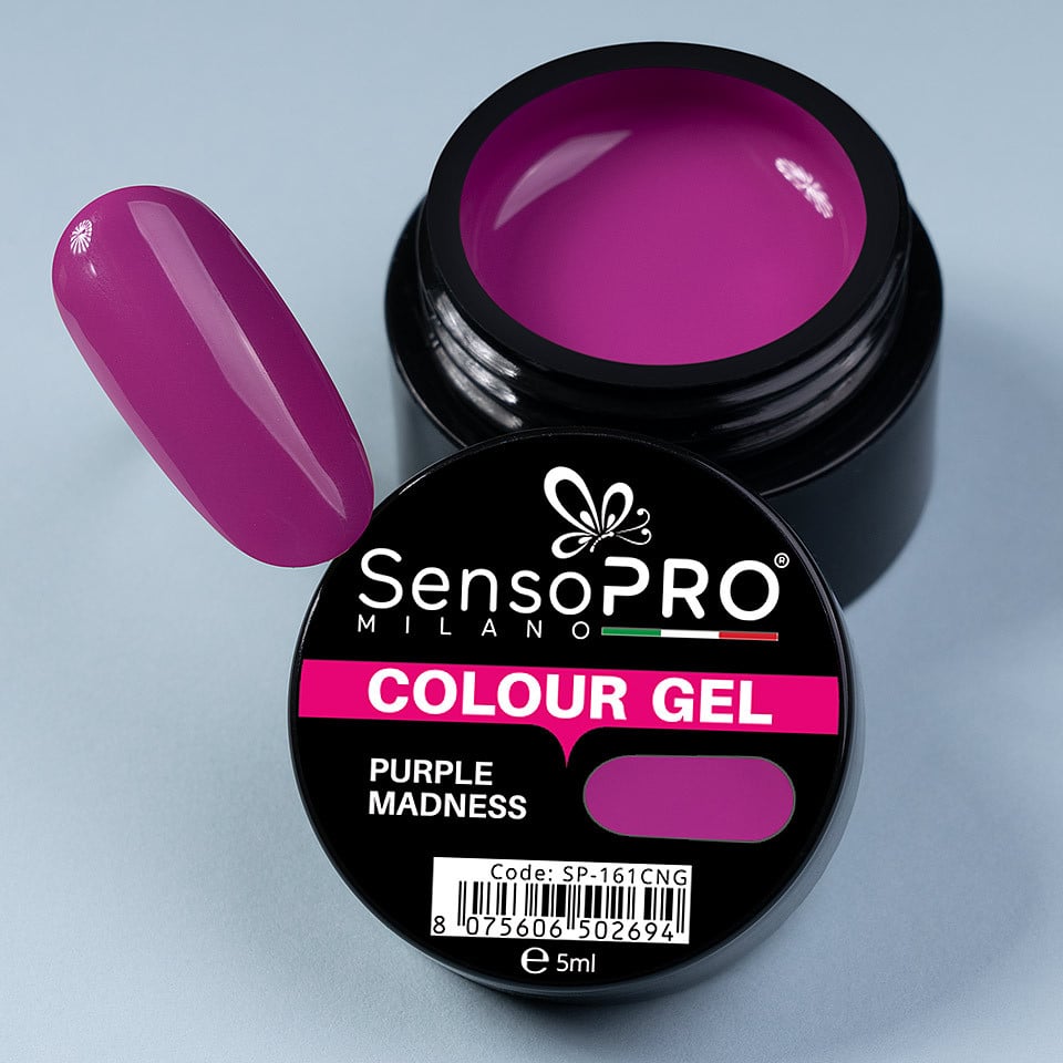 Gel UV Colorat Purple Madness 5ml, SensoPRO Milano - 3 | YEO