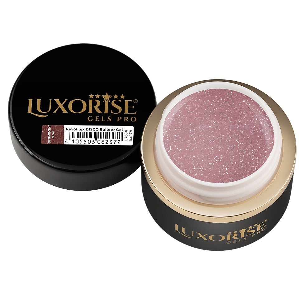 Gel UV Constructie Unghii RevoFlex Disco LUXORISE 15ml, Effervescent Glow - 1 | YEO