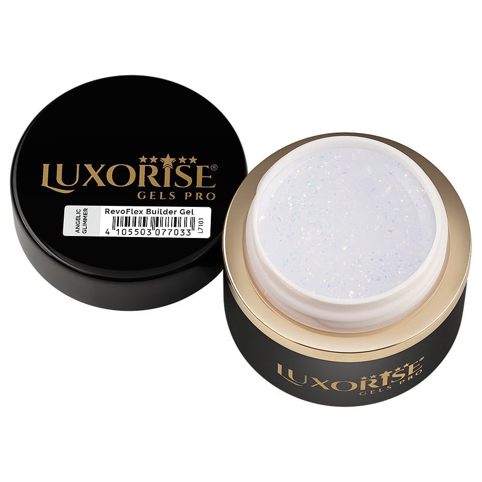 Gel UV Constructie Unghii RevoFlex LUXORISE 15ml, Angelic Glimmer - 1 | YEO