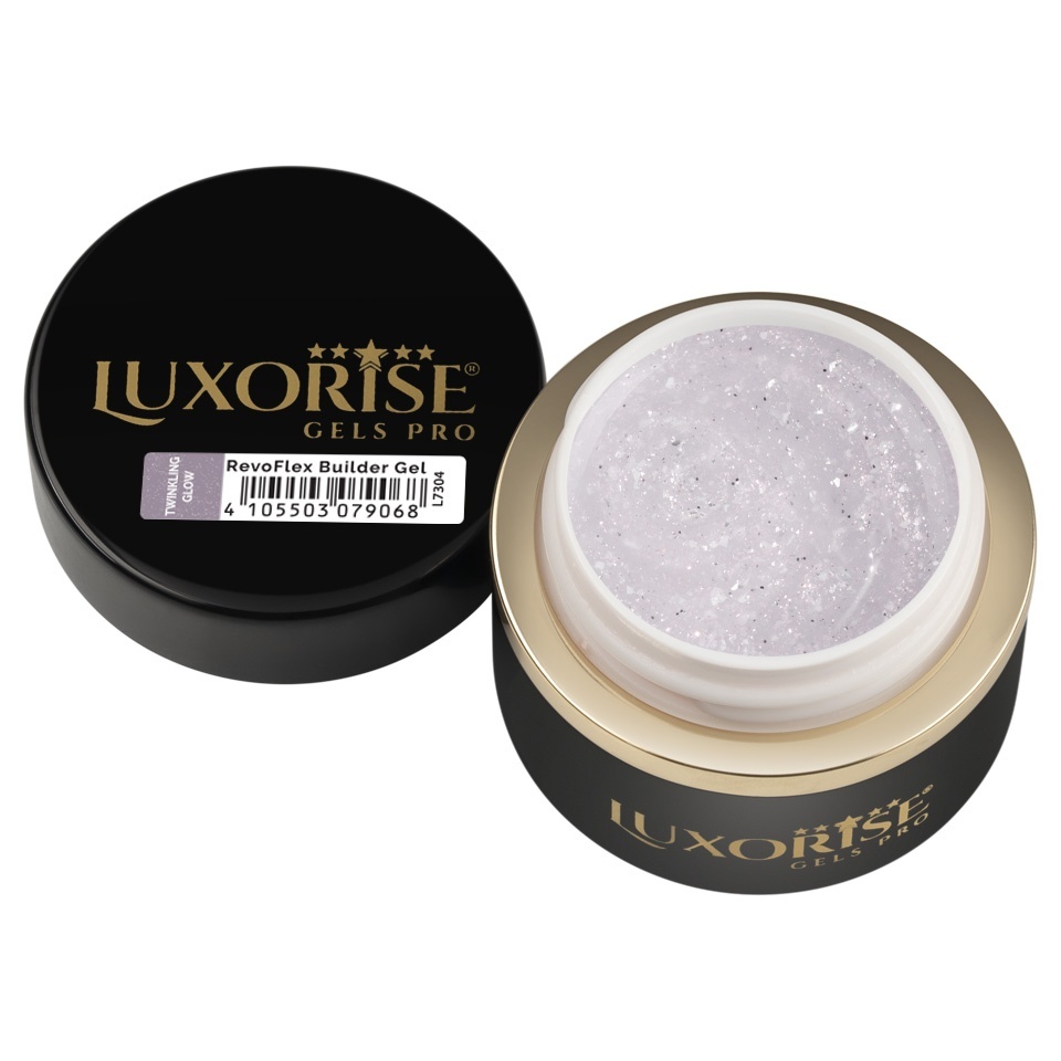 Gel UV Constructie Unghii RevoFlex LUXORISE 15ml, Twinkling Glow - 1 | YEO