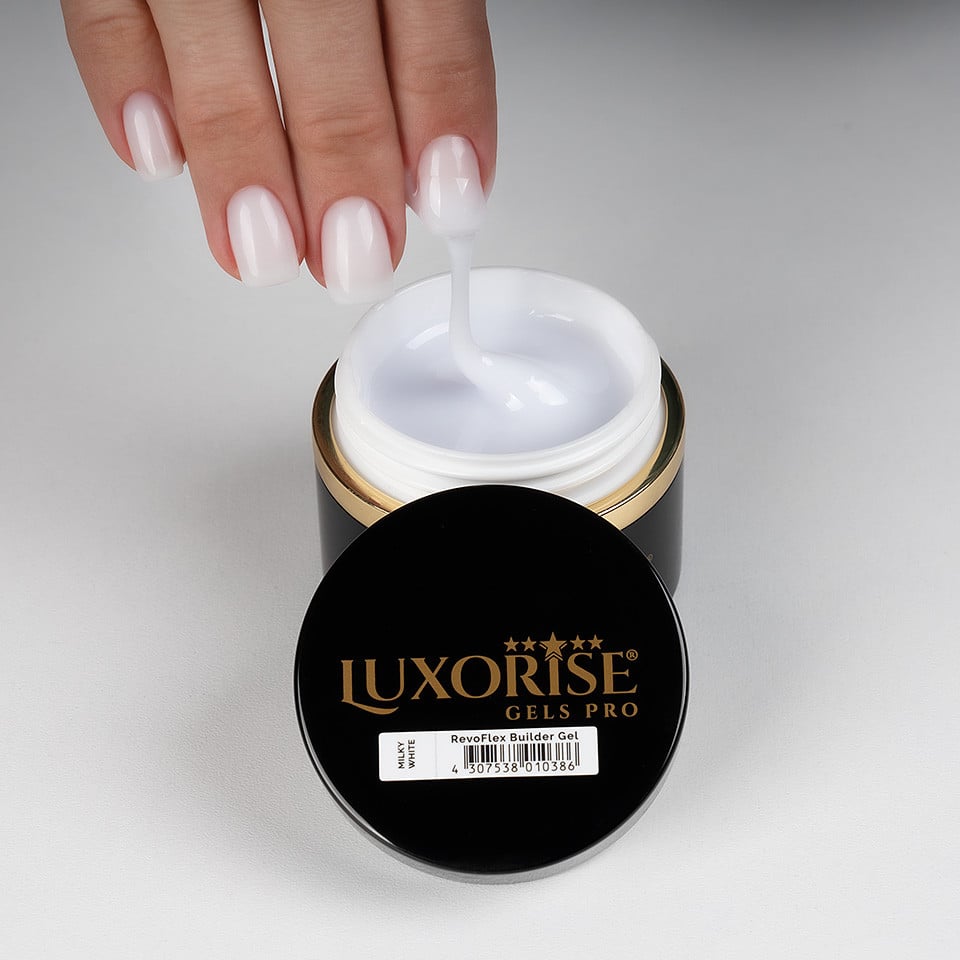 Gel UV Constructie Unghii RevoFlex LUXORISE 50ml, Milky White - 1 | YEO