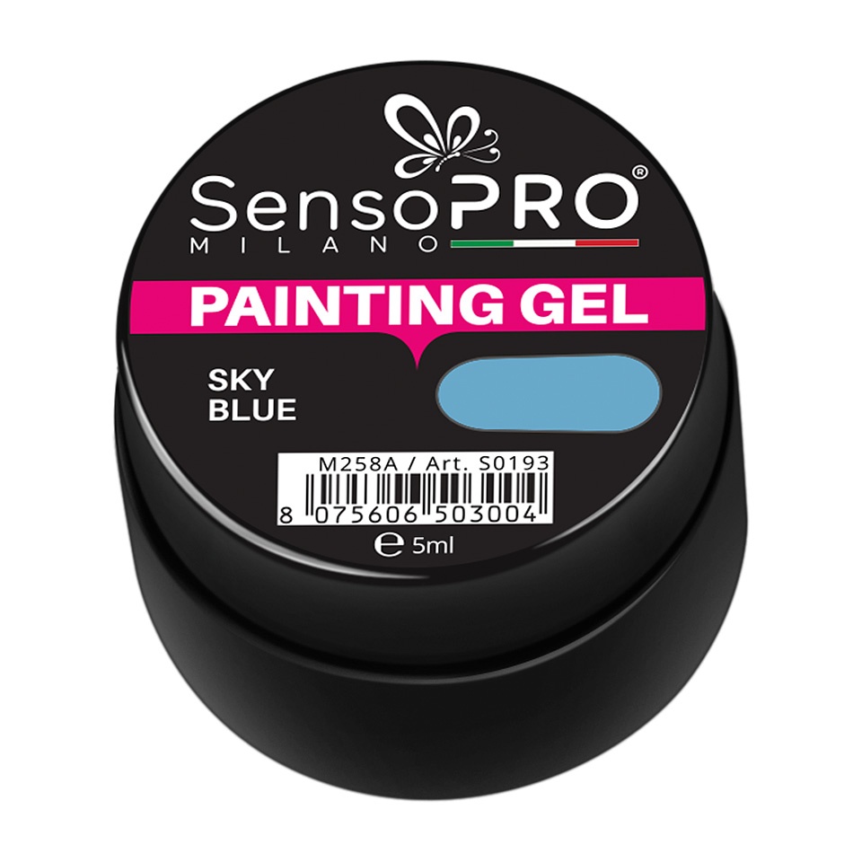 Gel UV Pictura Unghii Sky Blue 5ml, SensoPRO Milano - 2 | YEO