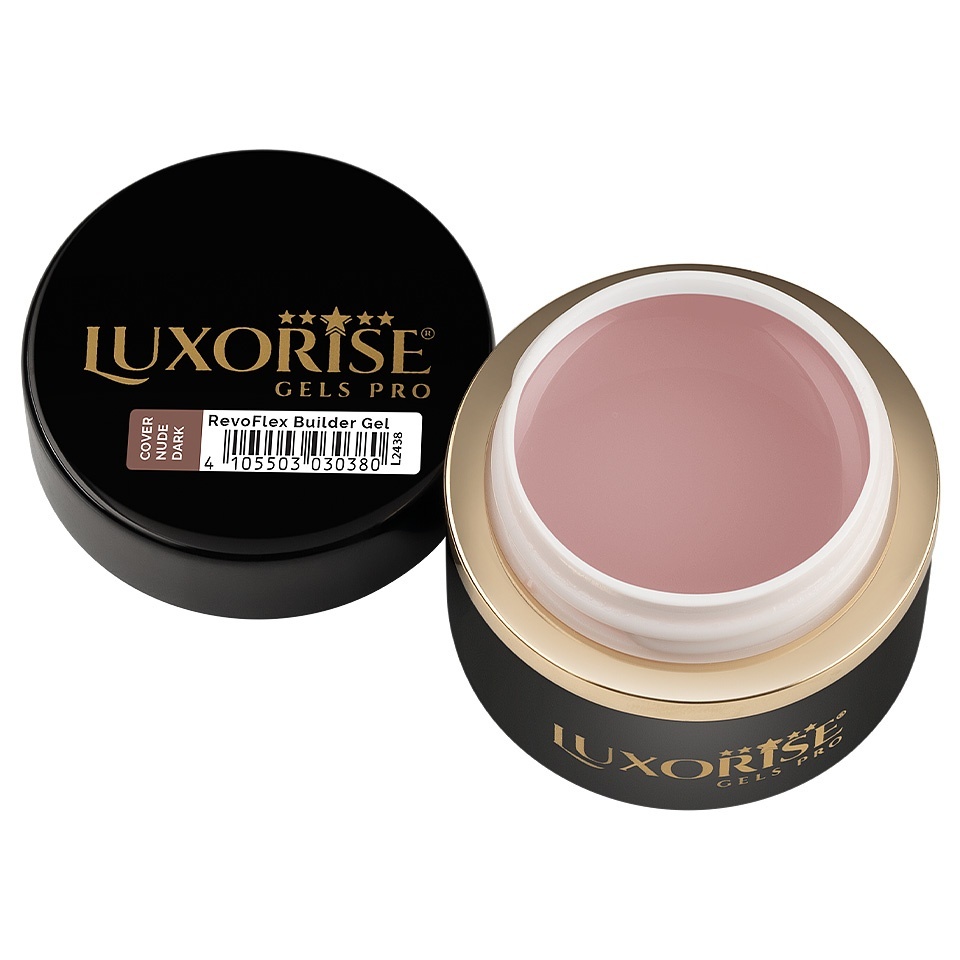 Gel UV Unghii Cover Builder RevoFlex LUXORISE 15ml, Cover Nude - Dark - 2 | YEO