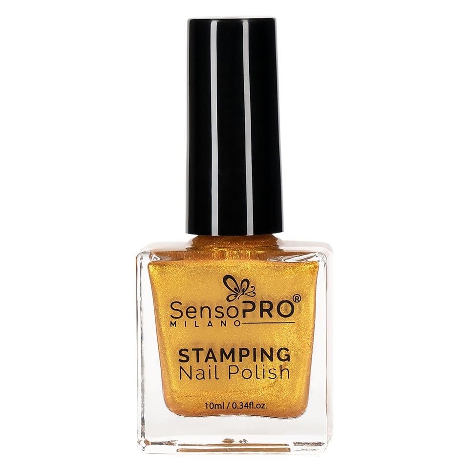 Lac de Unghii pentru Stampila, SensoPRO Milano, Gold 10ml