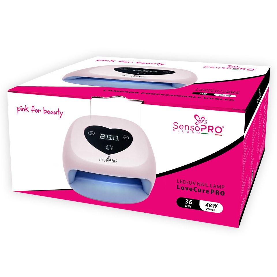 Lampa Unghii UV / LED 48W Love Cure PRO - SensoPRO Milano, Pink - 3 | YEO