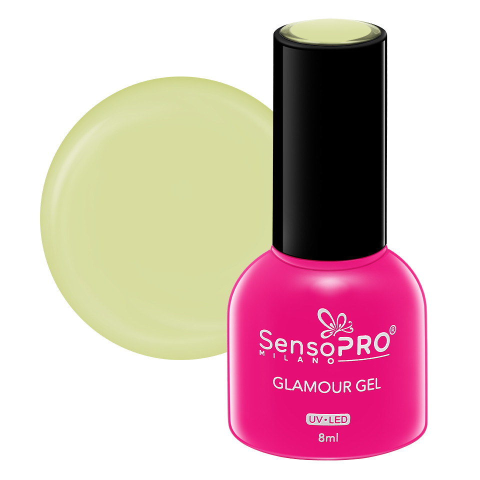 Oja Semipermanenta Glamour Gel SensoPRO Milano 8ml, Lemon Spritz #38