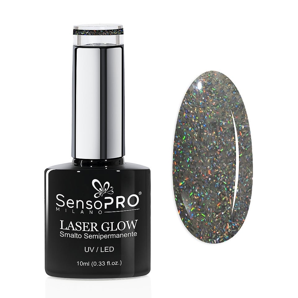 Oja Semipermanenta Holografica Laser Glow SensoPRO Milano 10ml, Holo Opulence #27 - 1 | YEO