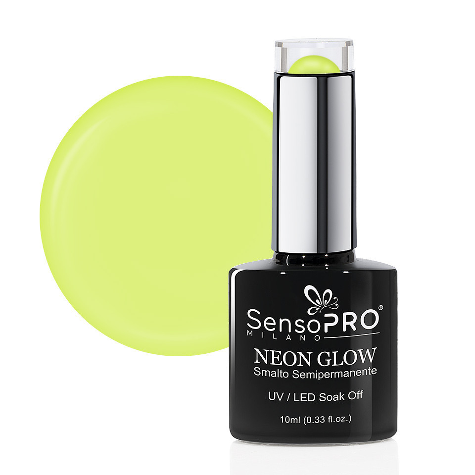 Oja Semipermanenta Neon Glow SensoPRO Milano #33 Laser Lime, 10ml