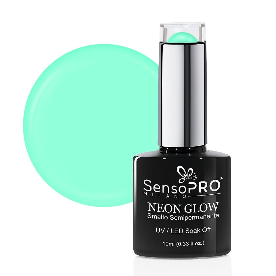 Oja Semipermanenta Neon Glow SensoPRO Milano #44 Mojito Crush, 10ml