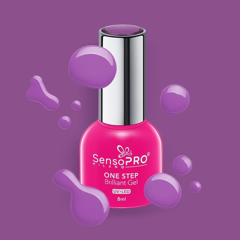 Oja Semipermanenta One Step Brilliant Gel SensoPRO Milano 8ml, Deep Euphoria #39 - 1 | YEO