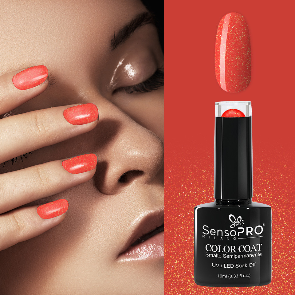 Oja Semipermanenta SensoPRO Milano 10ml - 069 Sparkle Coral - 2 | YEO