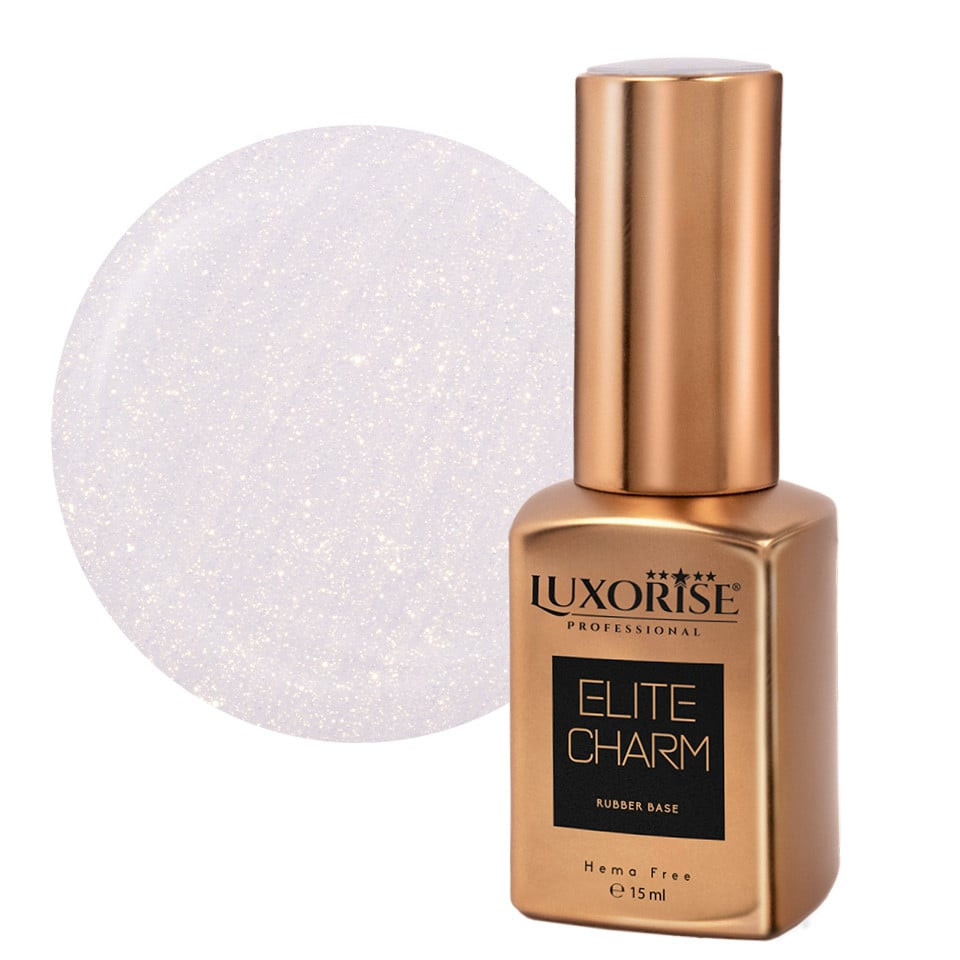 Rubber Base Hema Free LUXORISE ELITE CHARM - Frosted Sparkle 15ml