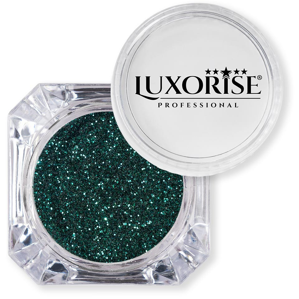 Sclipici Glitter Unghii Pulbere LUXORISE, Deep Green - 1 | YEO