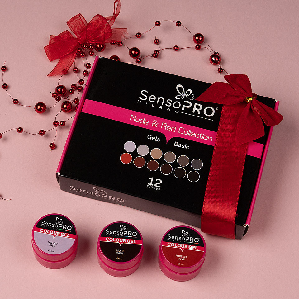 Set 12 Geluri UV Colorate SensoPRO Milano - Nude & Red Collection - 2 | YEO