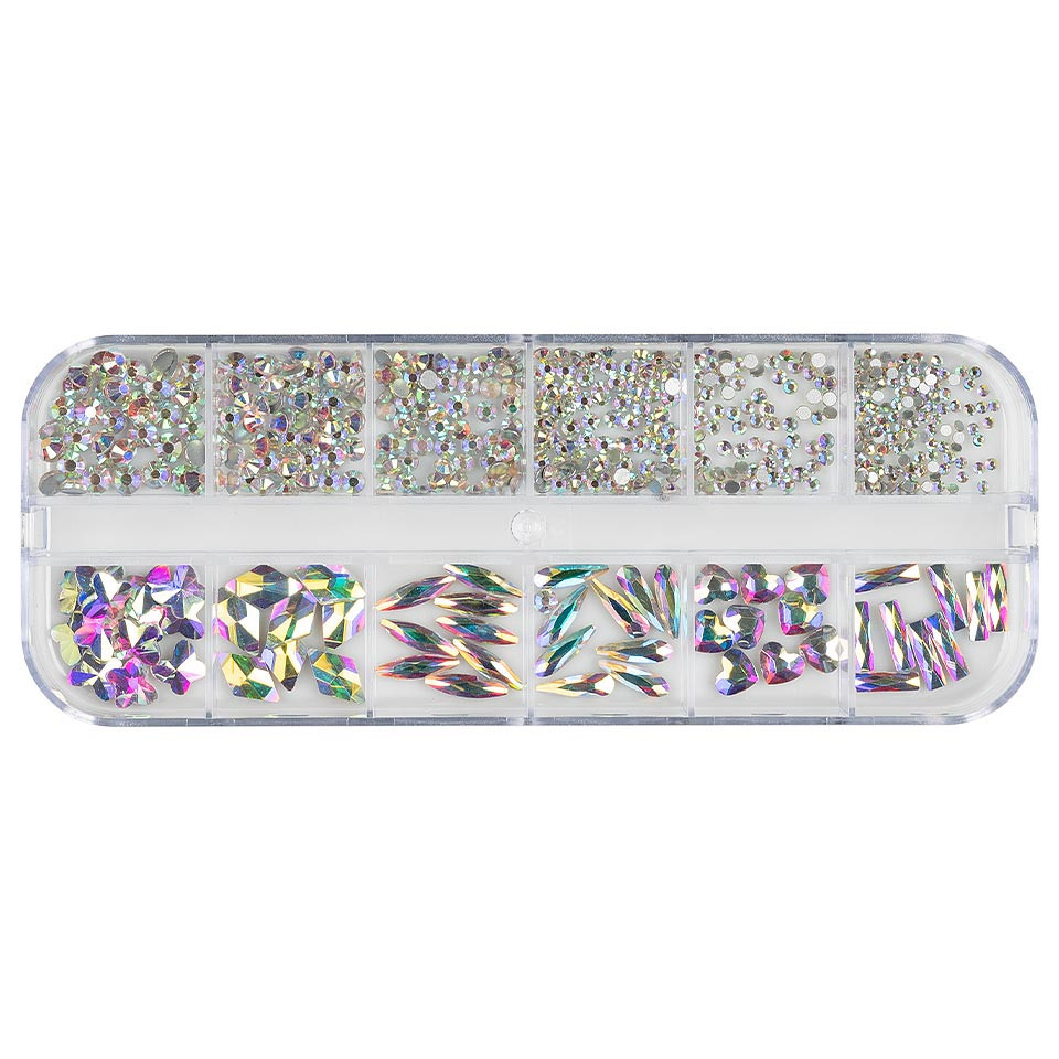Strasuri Unghii LUXORISE, Holo Crystals, 12 modele