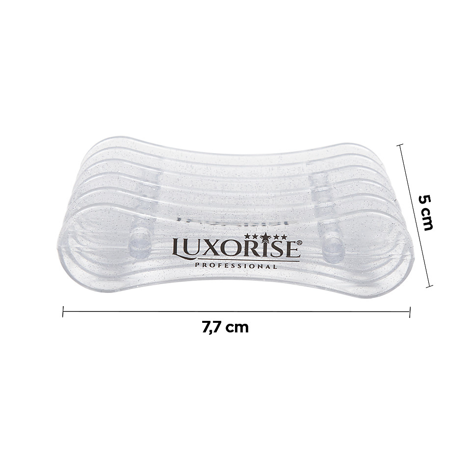 Suport Pensule Unghii LUXORISE 5 sloturi, Transparent cu Sclipici - 3 | YEO