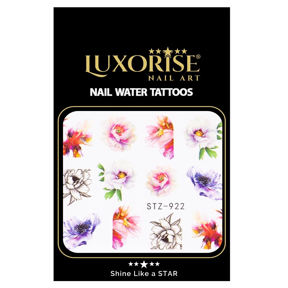 Tatuaj Unghii LUXORISE Flower Mix, STZ-922 - 1 | YEO
