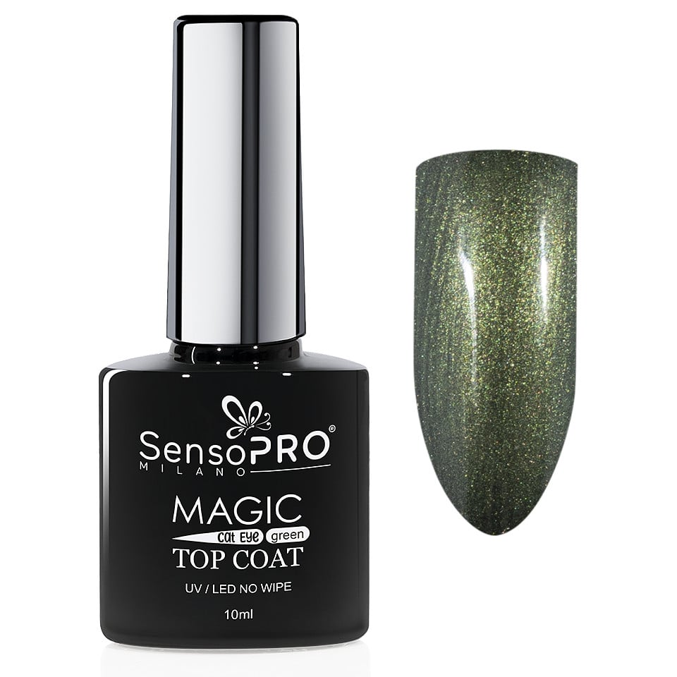 Top Coat Cat Eye SensoPRO Milano 10ml, Green - 2 | YEO