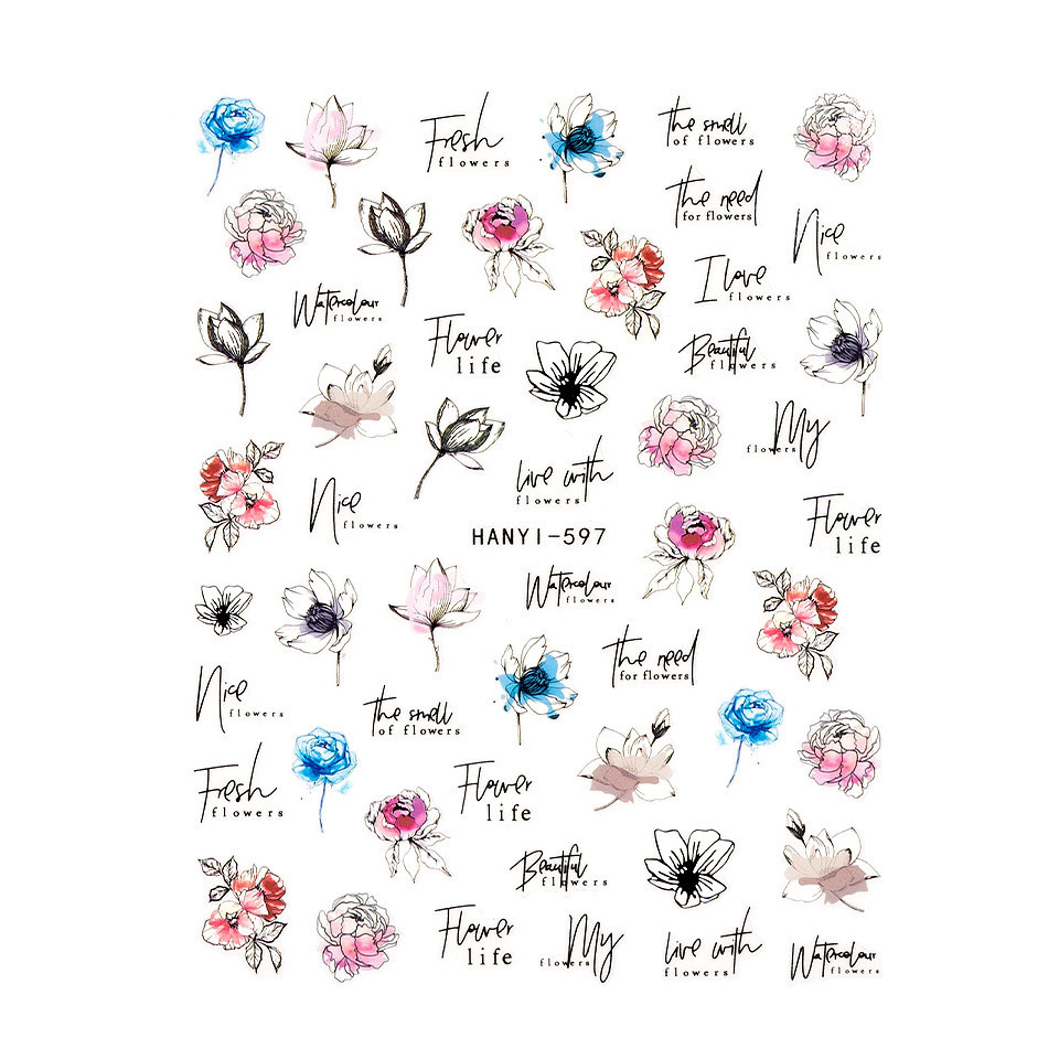 Abtibilduri Unghii SensoPRO Milano Flower Life, model HANYI-597 - 1 | YEO