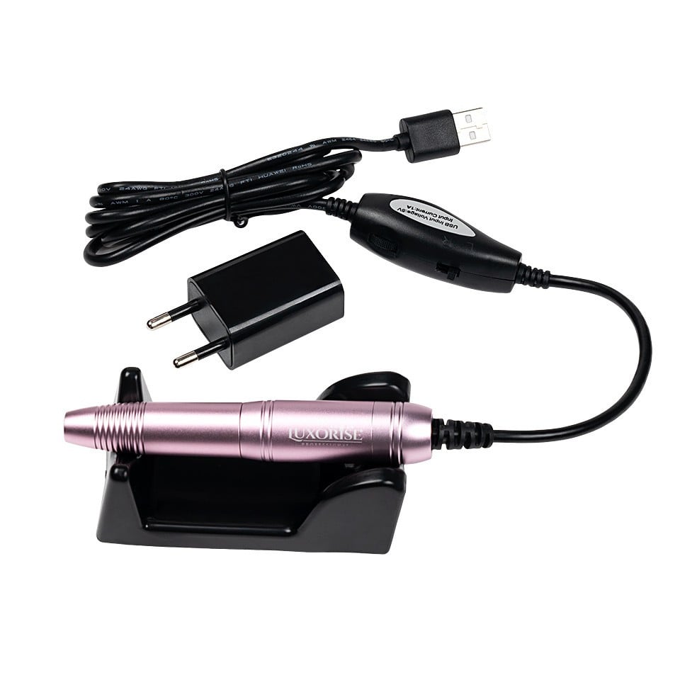 Aspirator praf unghii cu Freza Electrica Tornado Supreme 40W Rose Pink- LUXORISE , alb - 1 | YEO