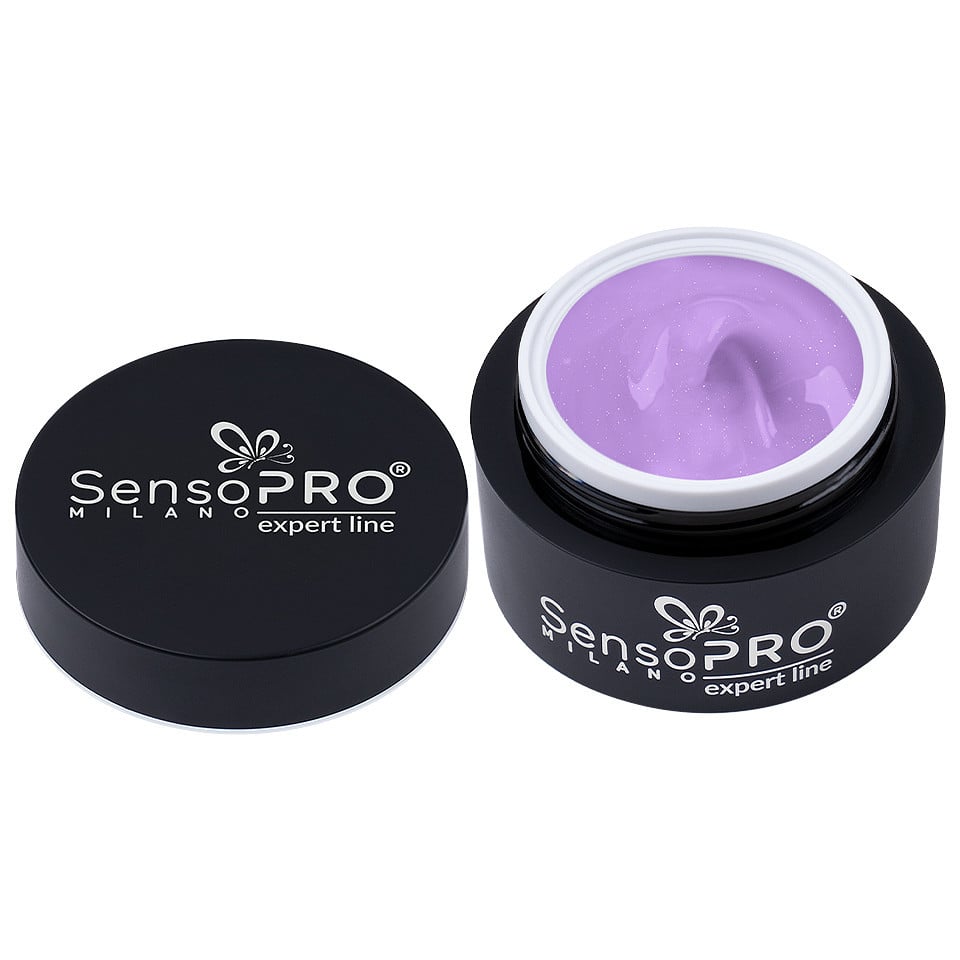 Gel Constructie Unghii Expert Line SensoPRO Milano - Shimmer Purple 15ml - 1 | YEO