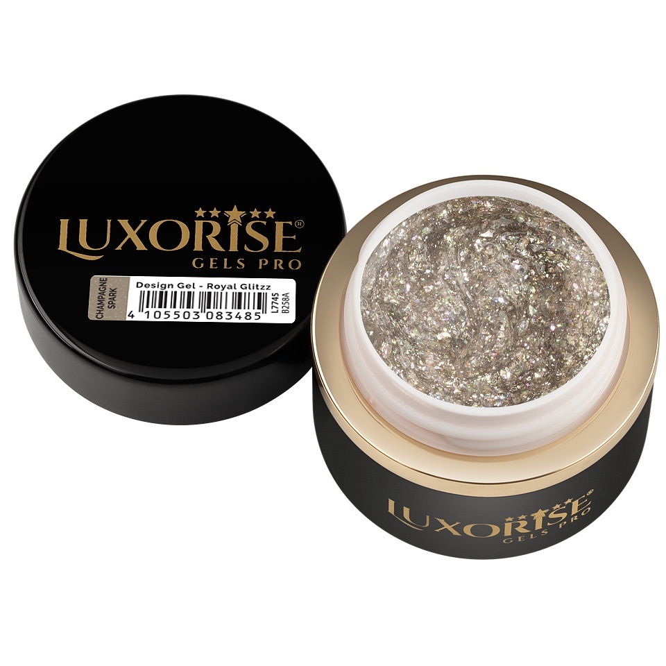 Gel Design 3D LUXORISE - Royal Glitz, Champagne Spark 5ml - 2 | YEO