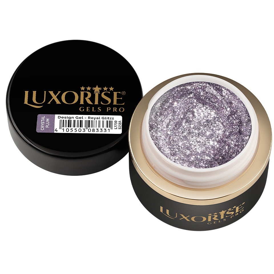 Gel Design 3D LUXORISE - Royal Glitz, Crystal Plum 5ml - 2 | YEO