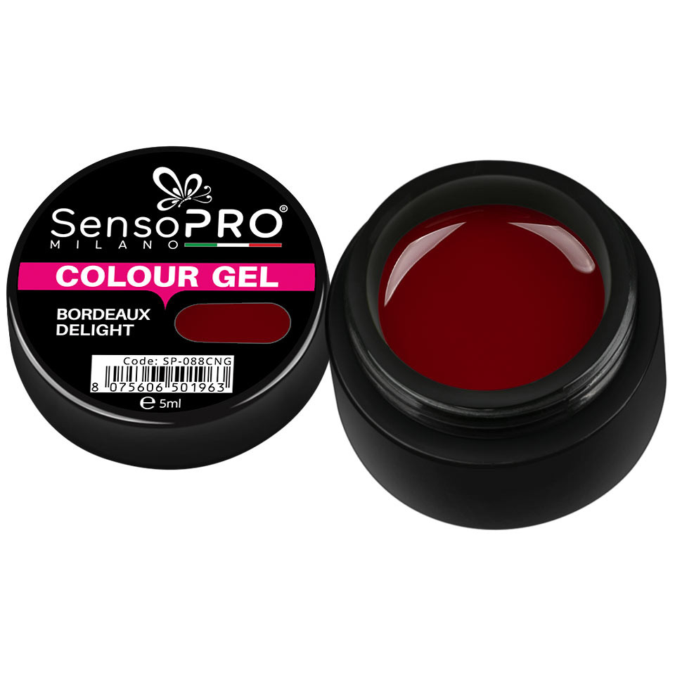 Gel UV Colorat Bordeaux Delight 5ml, SensoPRO Milano