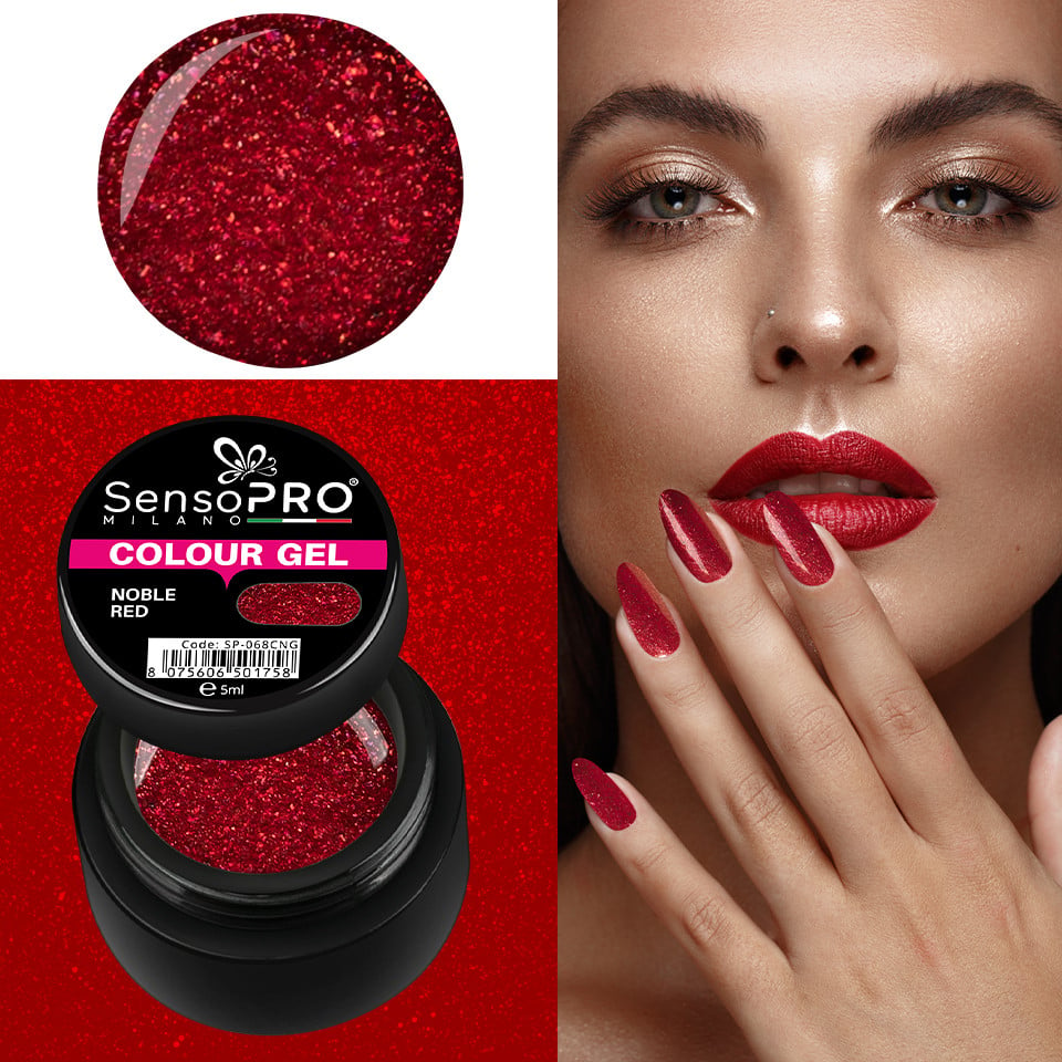 Gel UV Colorat Noble Red 5ml, SensoPRO Milano - 3 | YEO