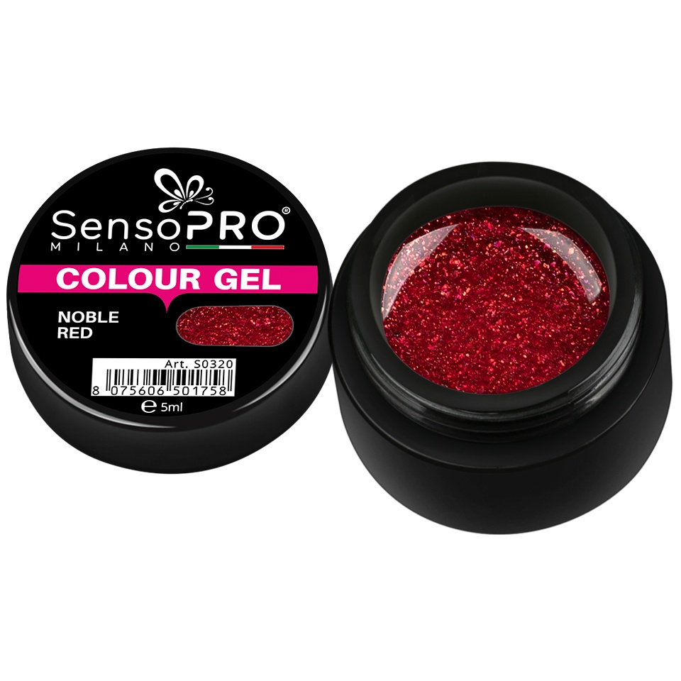 Gel UV Colorat Noble Red 5ml, SensoPRO Milano