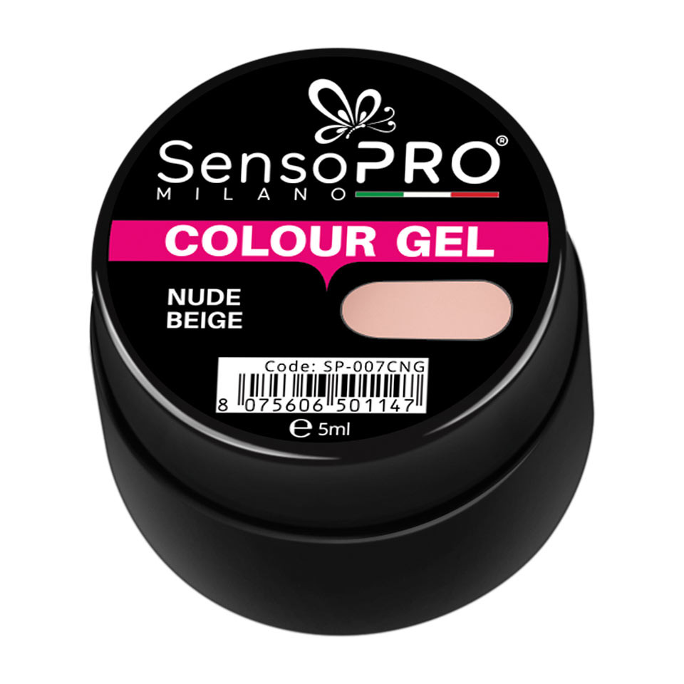 Gel UV Colorat Nude Beige 5ml, SensoPRO Milano - 2 | YEO